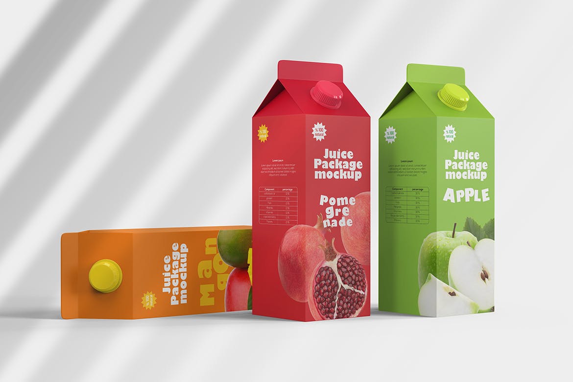 果汁盒产品包装设计样机 Juice Box Mockup 样机素材 sucaiwan.com