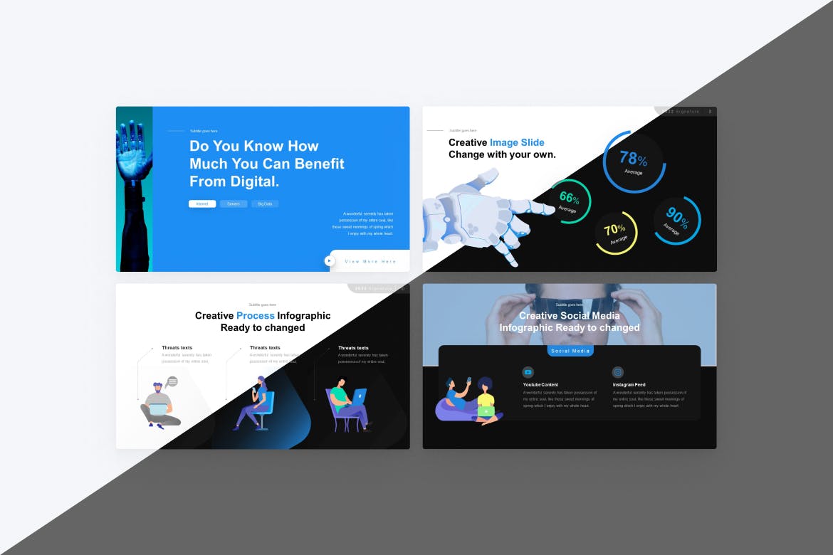 技术产品PPT幻灯片模板下载 Technology PowerPoint Template 幻灯图表 sucaiwan.com