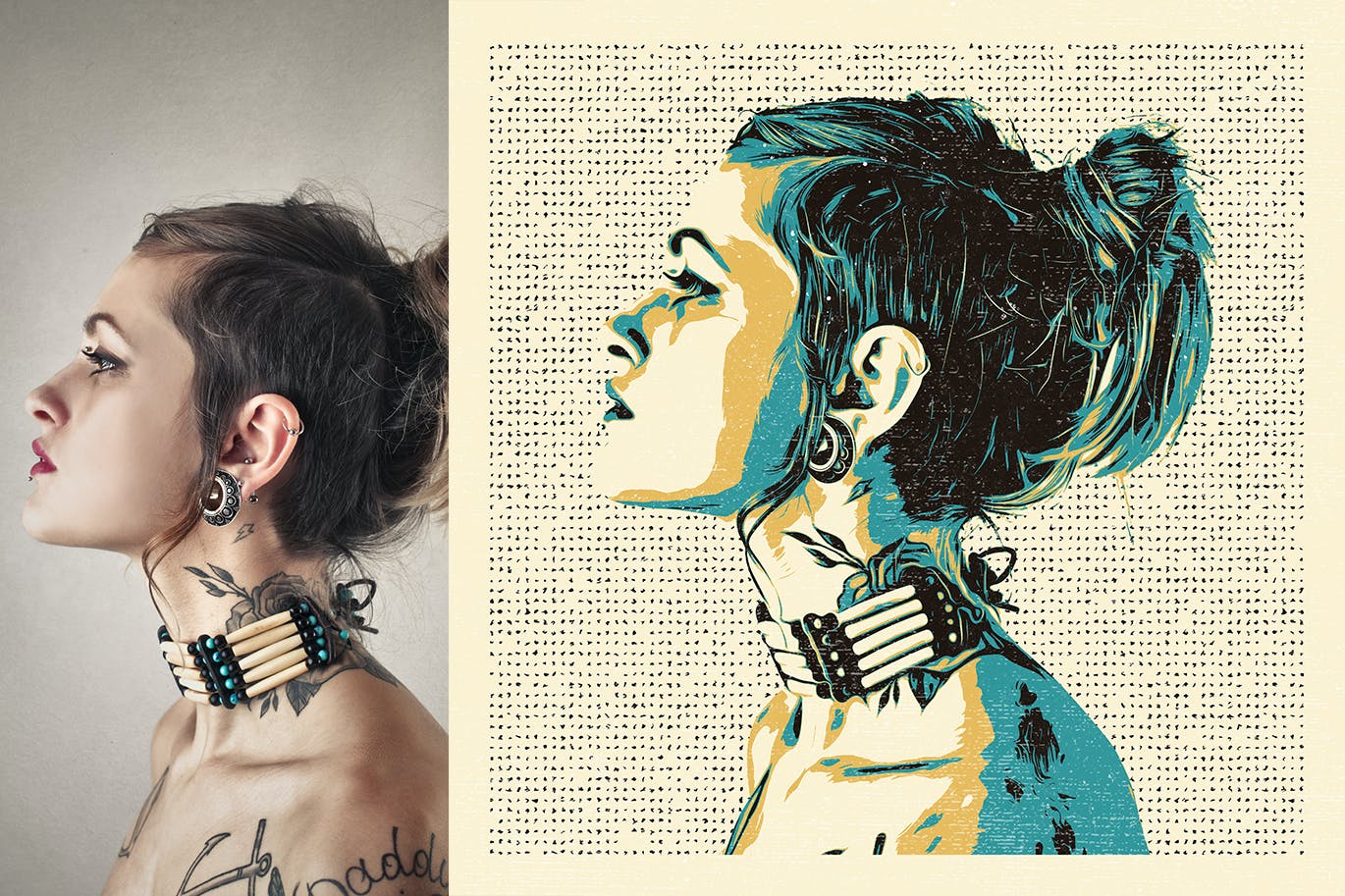 波普艺术PS照片效果模板 POP ART Photoshop Effect 插件预设 sucaiwan.com