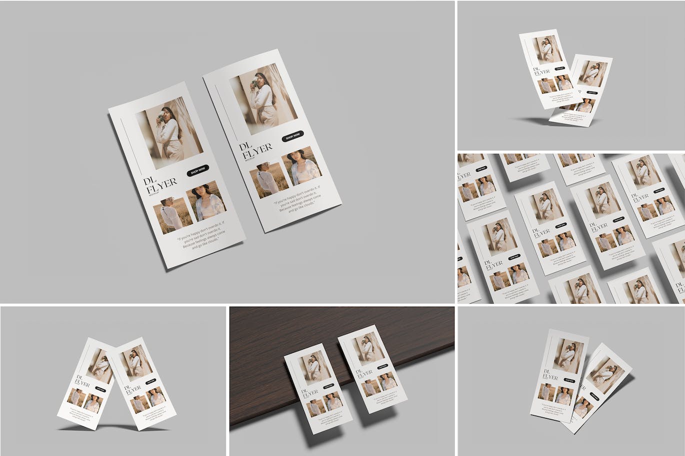 DL规格广告宣传单样机 DL Flyer Mockup 样机素材 sucaiwan.com