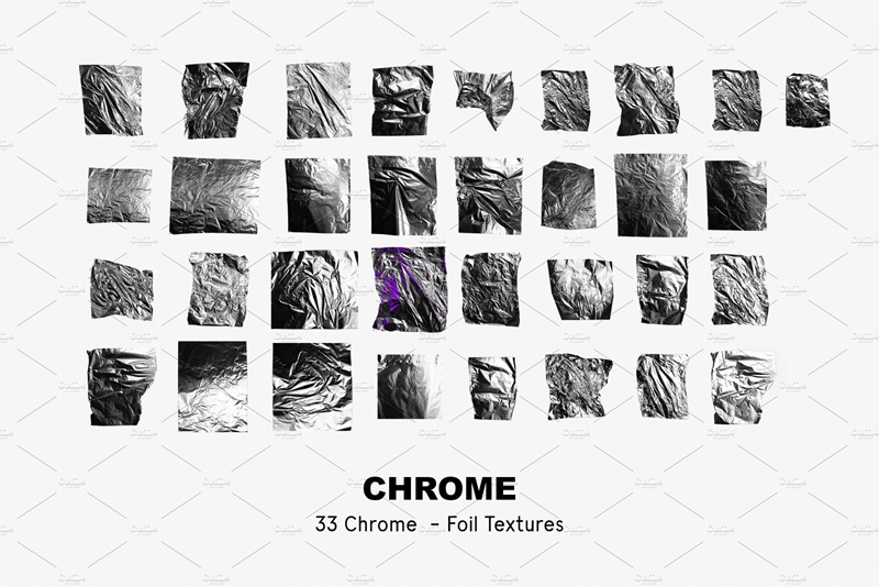 33种潮流现代风格酸性锡箔纸褶皱纸纹理PSD样机 样机素材 sucaiwan.com