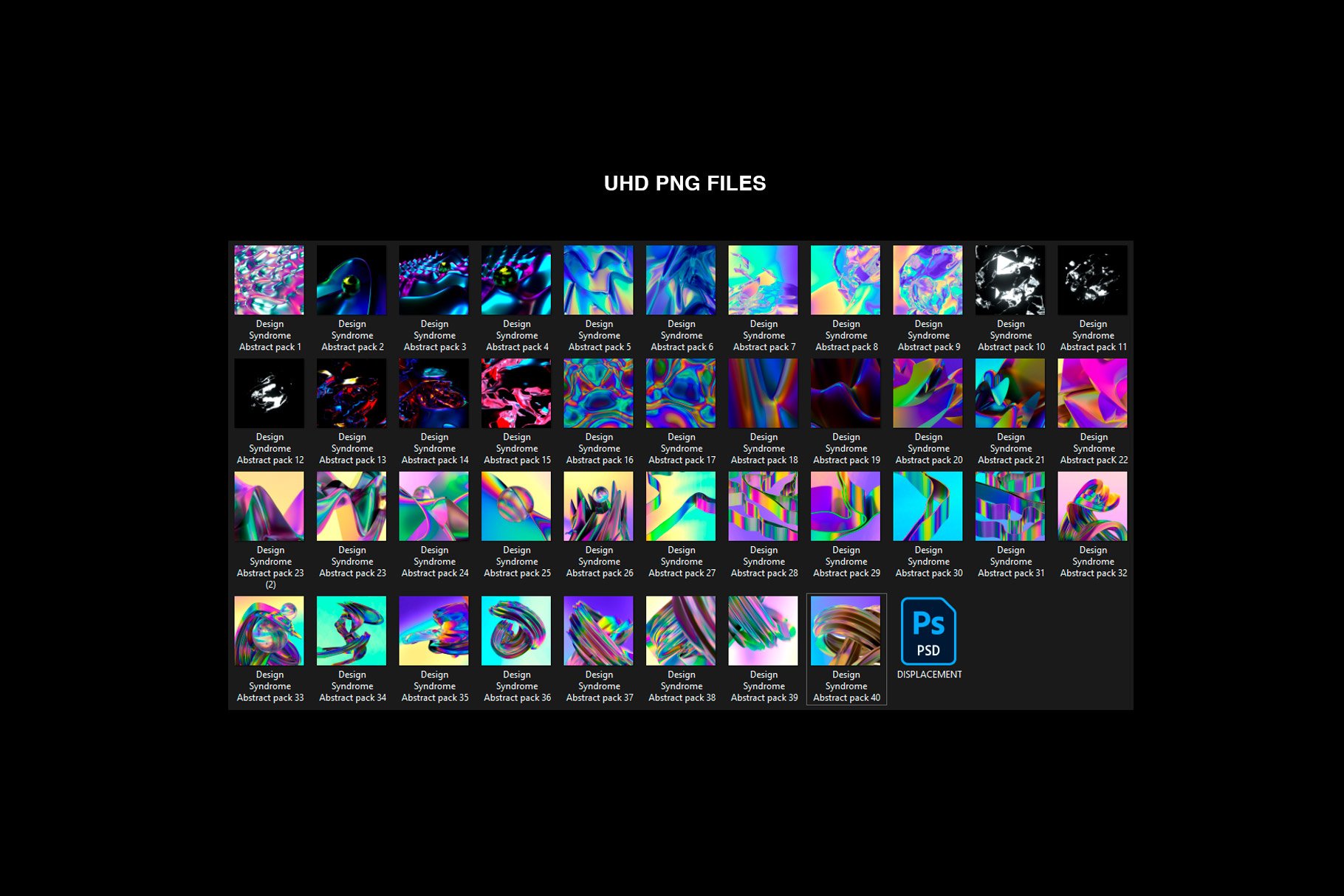 40个高质量抽象镀铬全辐射纹理图像包 Abstract Image Pack 图片素材 sucaiwan.com