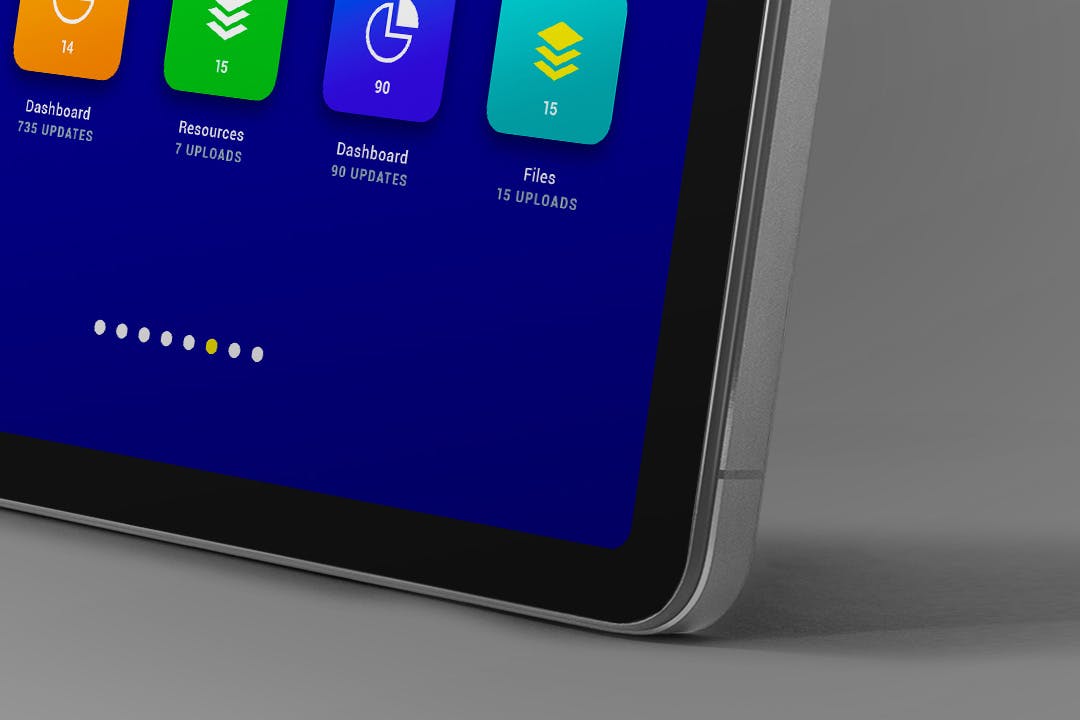 平板电脑iPad正面顶部透视图样机模板v1 Tablet Mockup Front Top Persperctive View 01 样机素材 sucaiwan.com