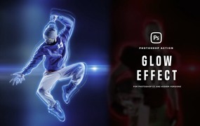 发亮发光PS照片效果动作 Glow Photoshop Effect