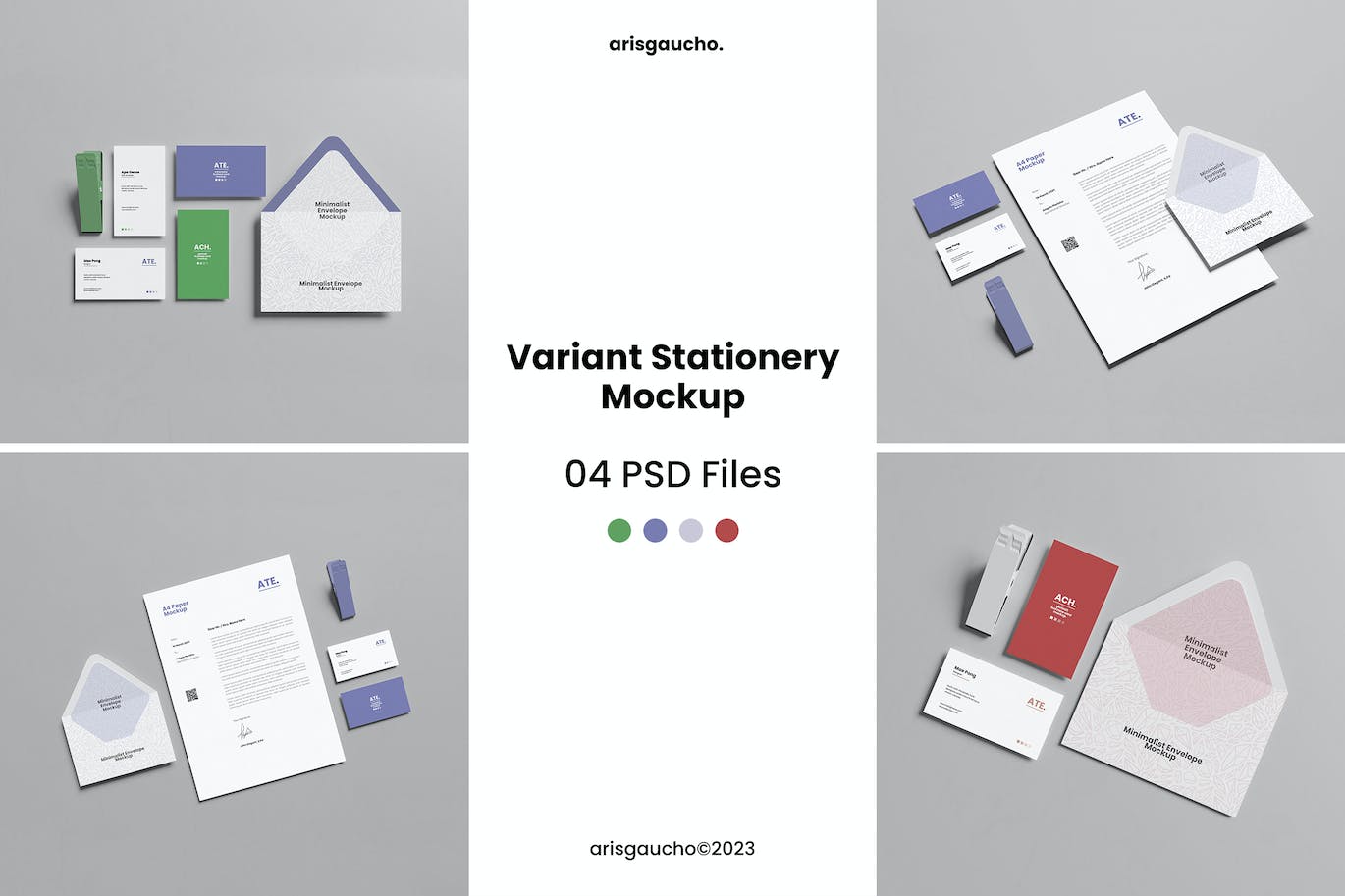 办公文具VI品牌样机模板 Variant Stationery Mockup 样机素材 sucaiwan.com