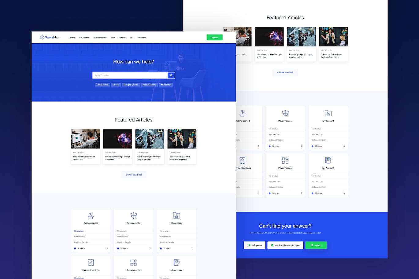 多用途网站着陆页HTML模板 SpaceMax – Multipurpose HTML Template APP UI sucaiwan.com