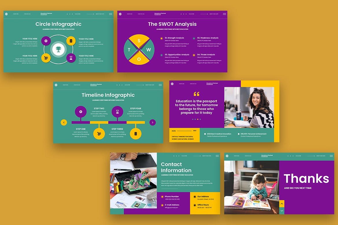 教育教学培训谷歌幻灯片模板下载 Cerdas – Education Google Slides 幻灯图表 sucaiwan.com