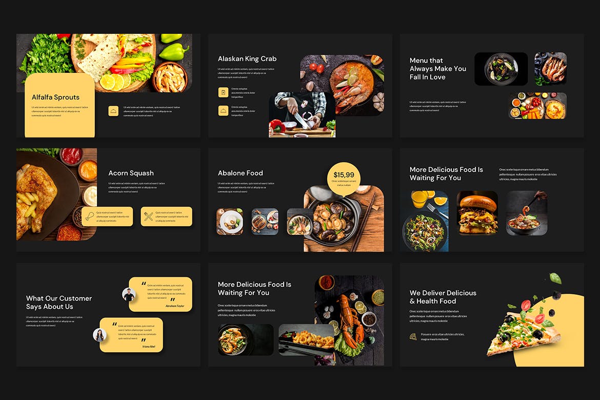 食物和烹饪演示Powerpoint模板 Resto – Food and Culinary Presentation PowerPoint 幻灯图表 sucaiwan.com