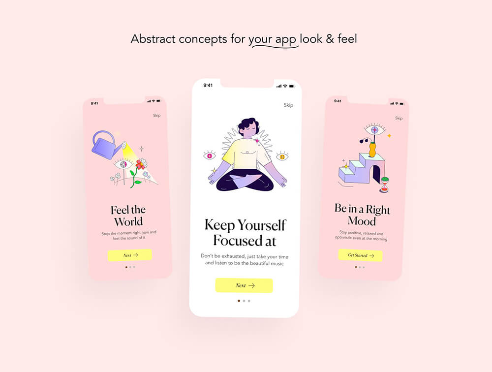 超现实和抽象的梦想插画集 图片素材 sucaiwan.com