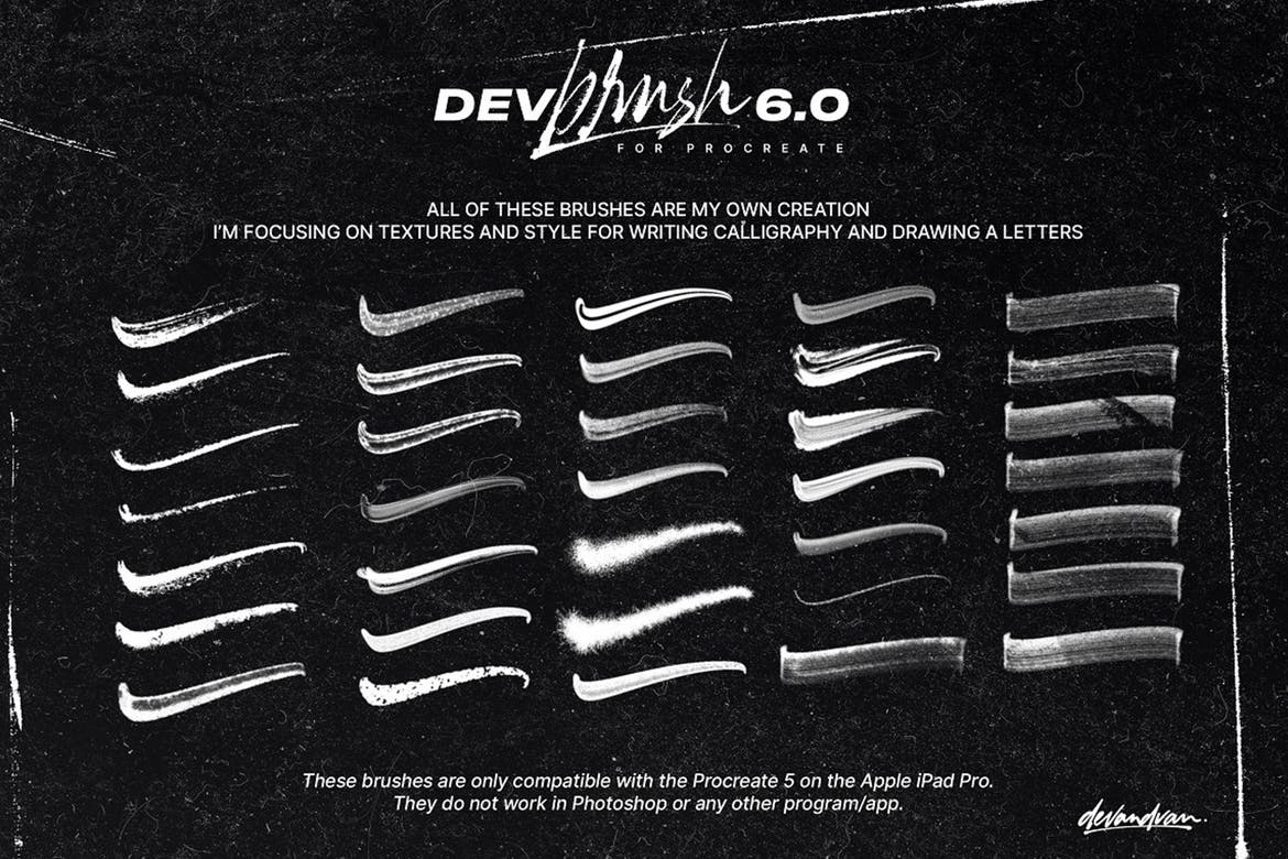 文字字体设计Procreate画笔 DevBrush 6.0 for Procreate 5 笔刷资源 第2张-素材湾丨精选海外优质设计素材资源 文字字体设计Procreate画笔 DevBrush 6.0 for Procreate 5 笔刷资源 sucaiwan.com