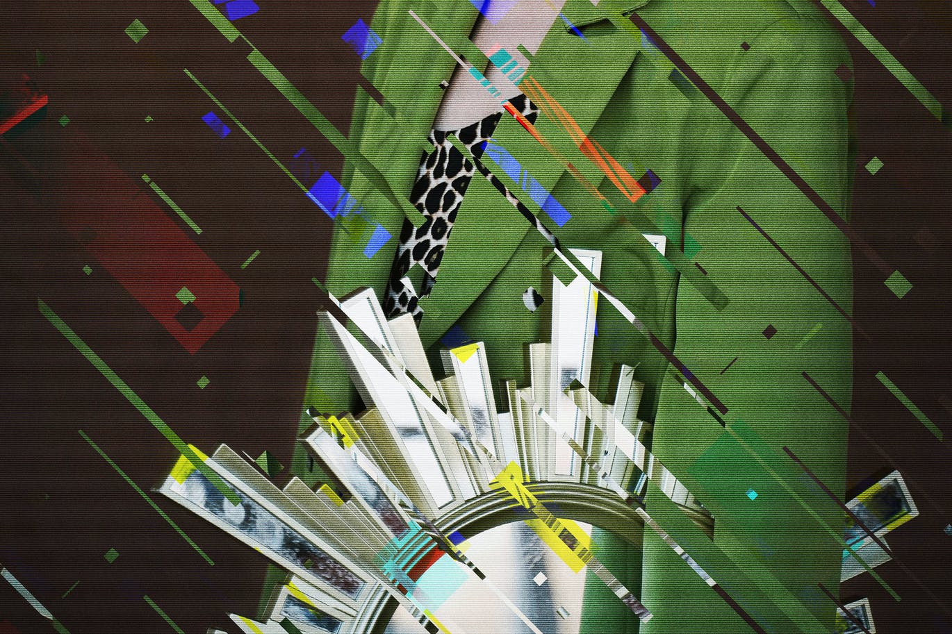 几何形状毛刺PS照片效果模板 Anaglitch Photoshop Effect 插件预设 sucaiwan.com