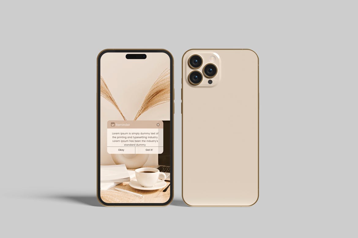 iPhone 14 Pro Max手机UI效果图展示样机 iPhone 14 Pro Max Mockup 样机素材 sucaiwan.com