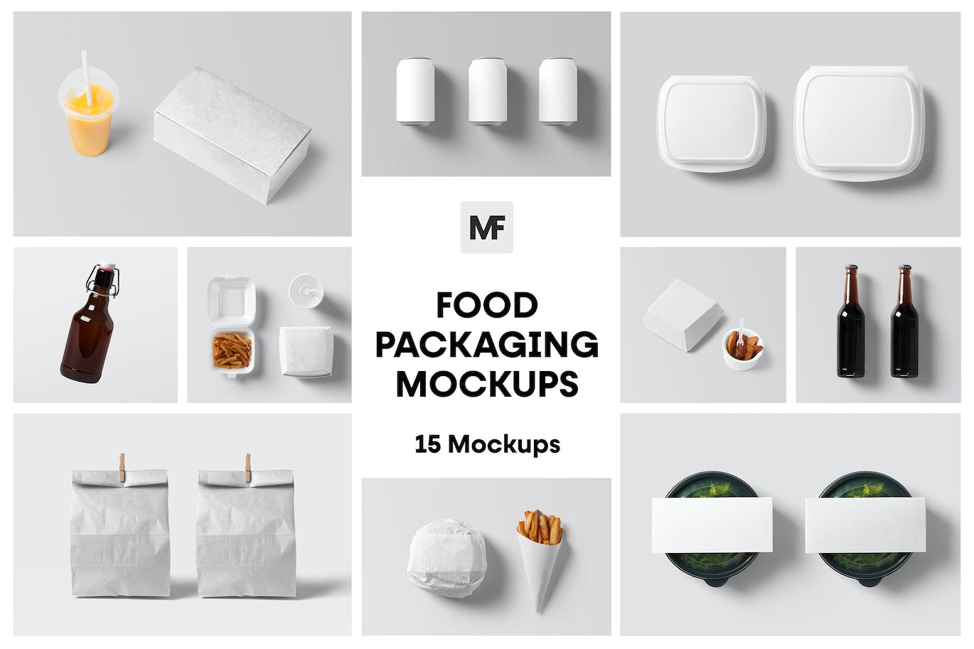 食品包装设计展示样机套件 Food Packaging Mockups 样机素材 sucaiwan.com
