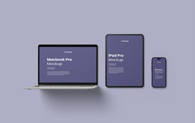 多尺寸苹果设备屏幕样机图psd模板v2 Multi Devices Mockup