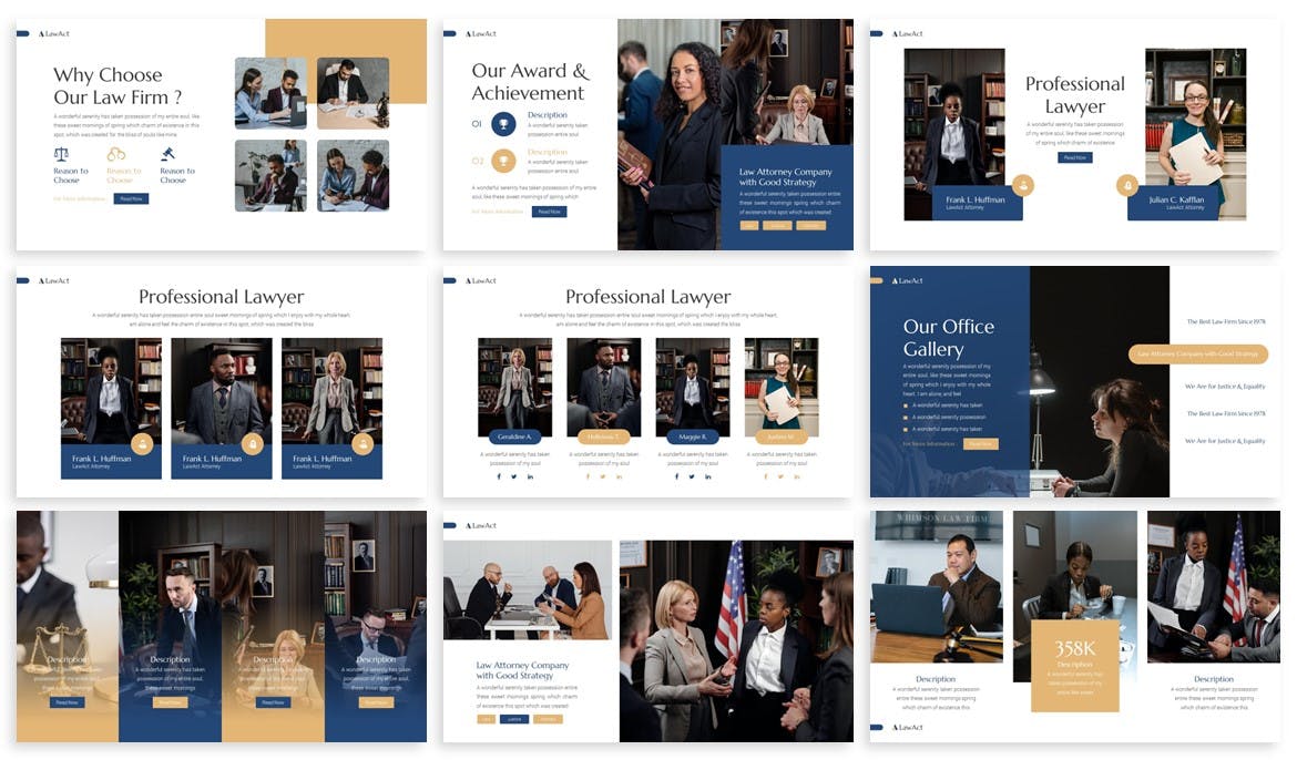 律师事务所Google幻灯片模板素材 Lawact – Law Firm Google Slides Template 幻灯图表 sucaiwan.com