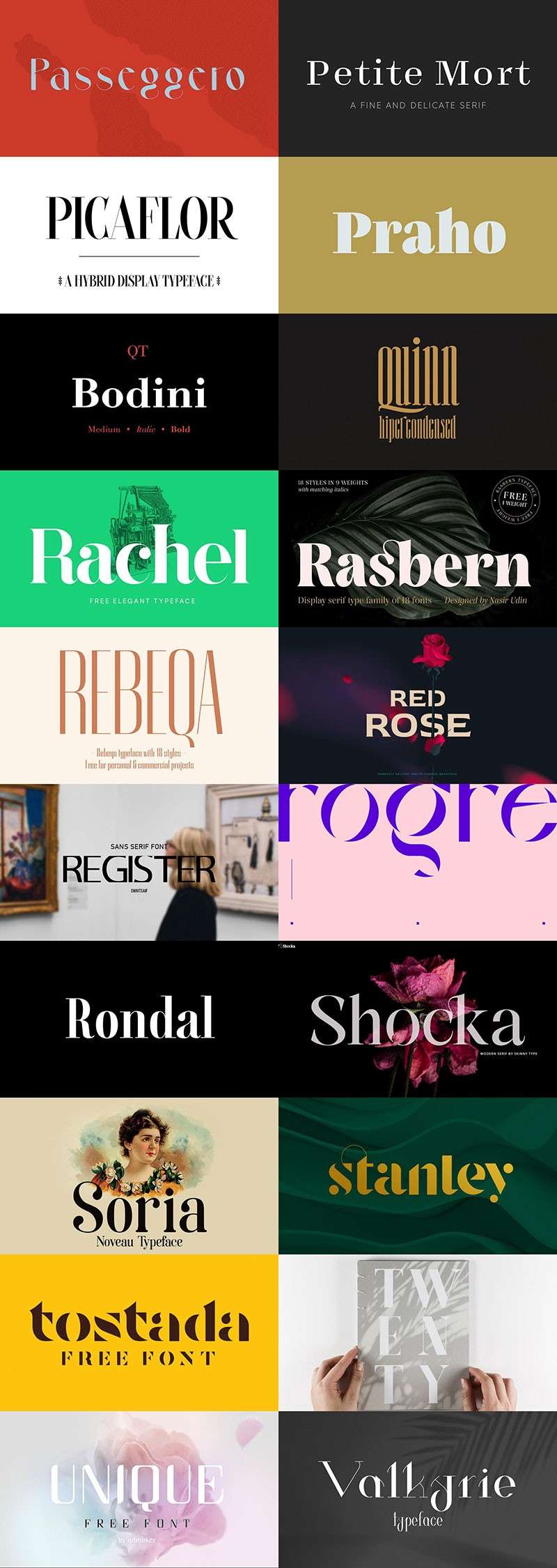 88款可商用时尚杂志标题衬线英文字体合集 设计素材 sucaiwan.com