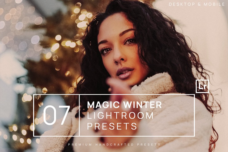7个冬季圣诞节梦幻冬日雪地雪景Lightroom 预设+移动设备DNG预设 插件预设 sucaiwan.com