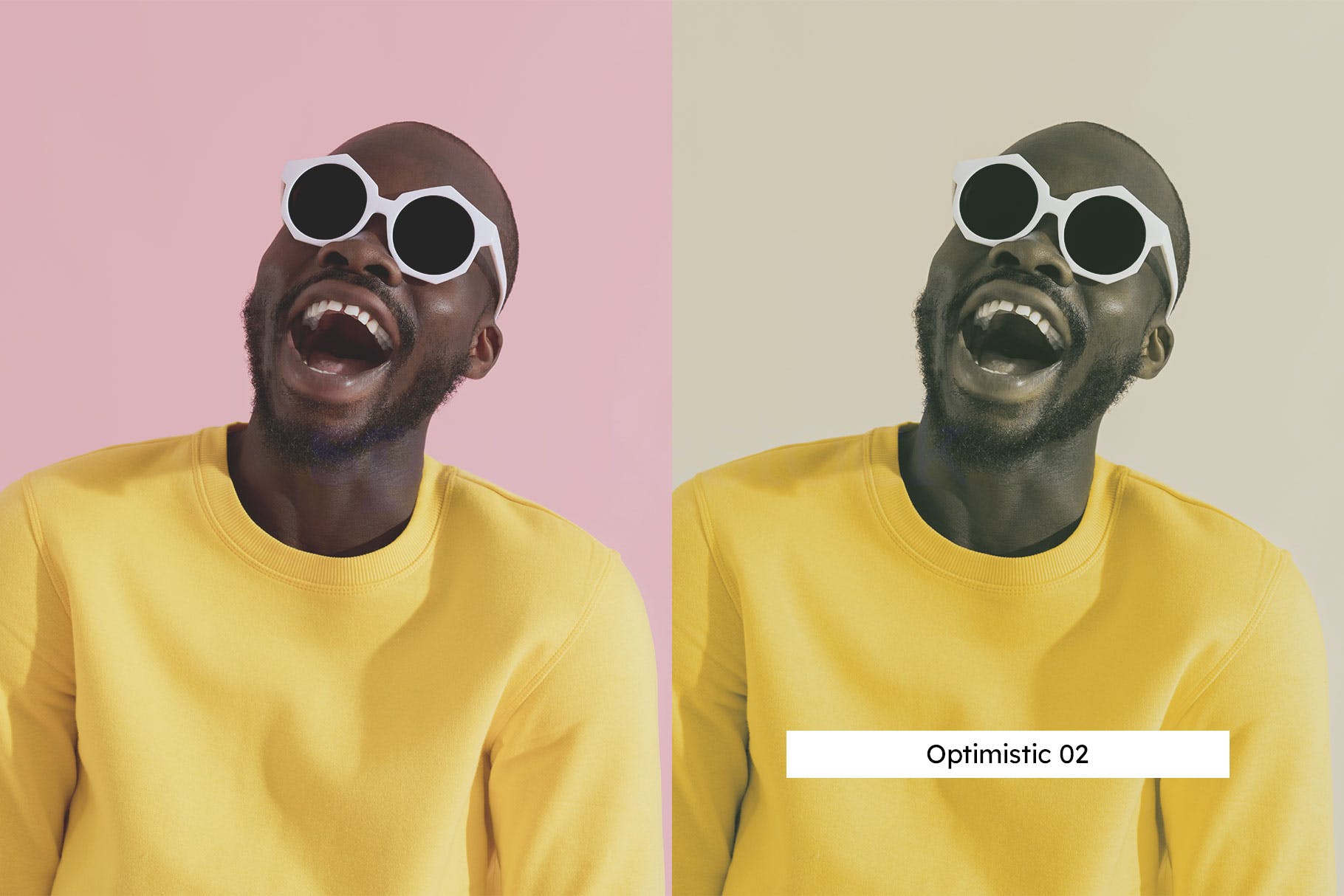 20个夸张怪诞风格街拍亮黄色人像LR预设Lightroom和LUT预设 插件预设 sucaiwan.com