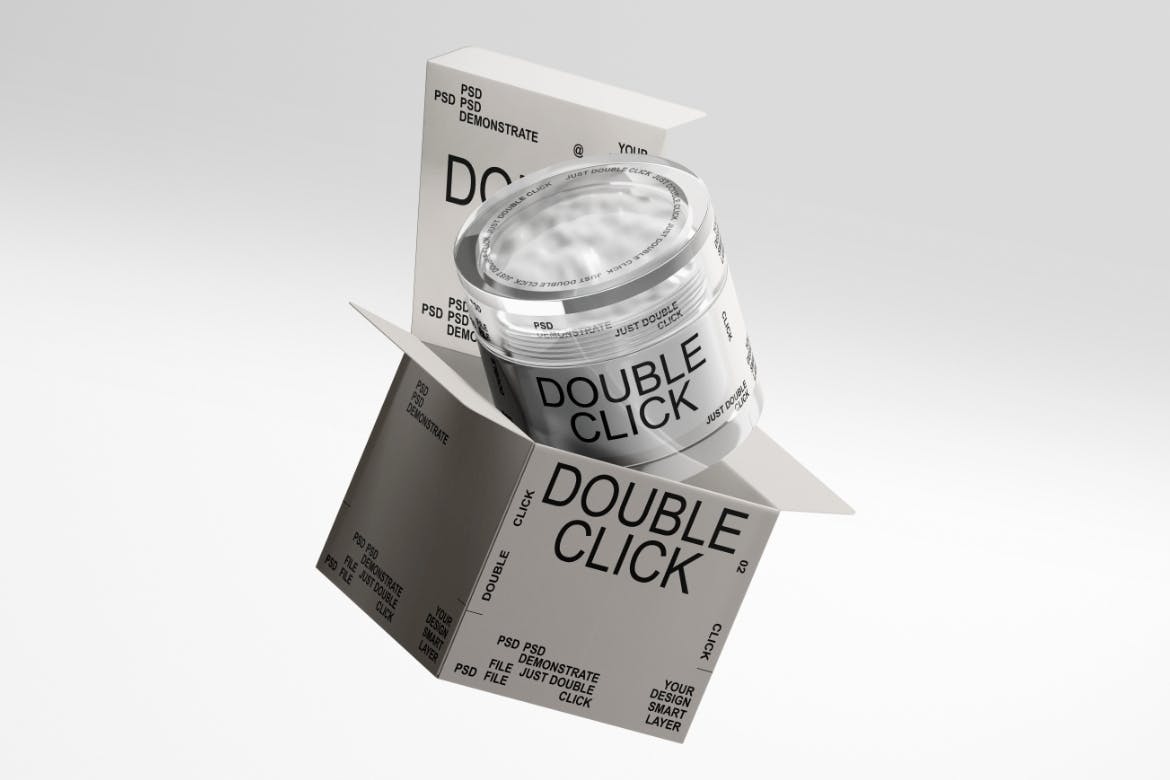 化妆品罐和盒子品牌包装样机套装 Cosmetic Jar and Box Mockup Set 样机素材 sucaiwan.com