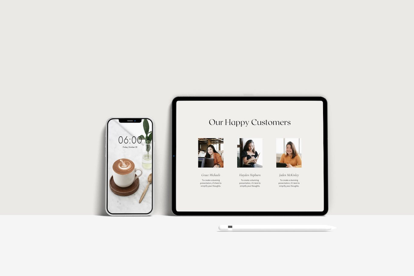 苹果手机和平板电脑样机 Phone And Tablet Mockup 样机素材 sucaiwan.com