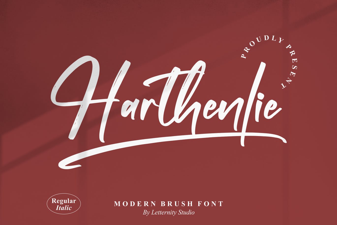 个人签名笔刷字体素材 Harthenlie Brush Font 设计素材 sucaiwan.com