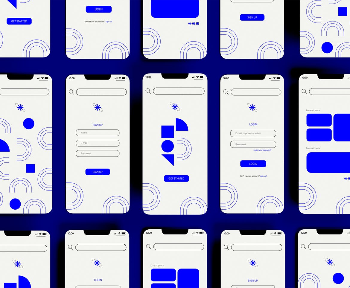 UI屏幕演示智能手机样机psd模板 Smartphone with Ui Screens Presentation Mockup 样机素材 sucaiwan.com