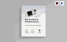 项目建议提案杂志设计模板 Proposal | MS Word & Indesign