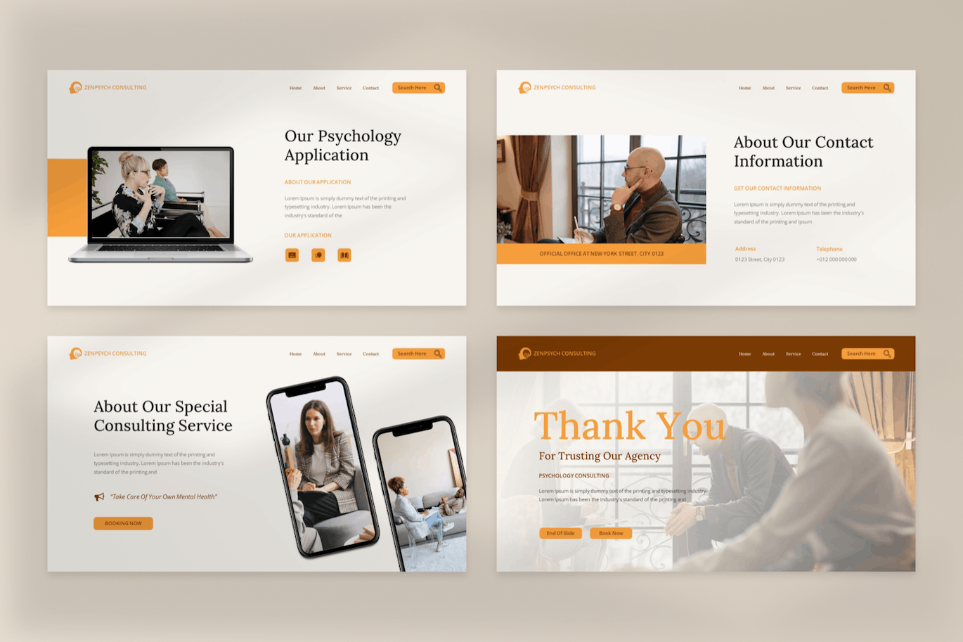 心理学咨询Keynote模板下载 Zenpsych – Psychology Consulting Keynote Template 幻灯图表 sucaiwan.com