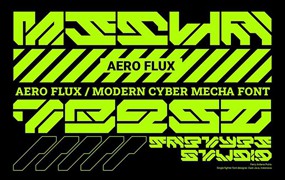 AeroFlux现代感机甲字体完整版