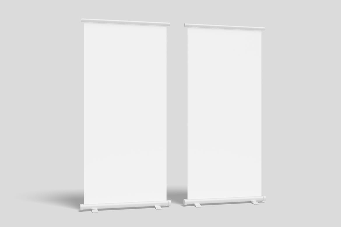 海报Banner广告架样机图psd模板 Stand Banner Mockup 样机素材 sucaiwan.com