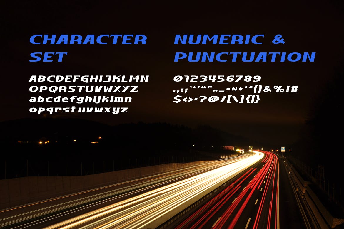 赛车游戏无衬线字体素材 High Gear – Gaming Font 设计素材 sucaiwan.com