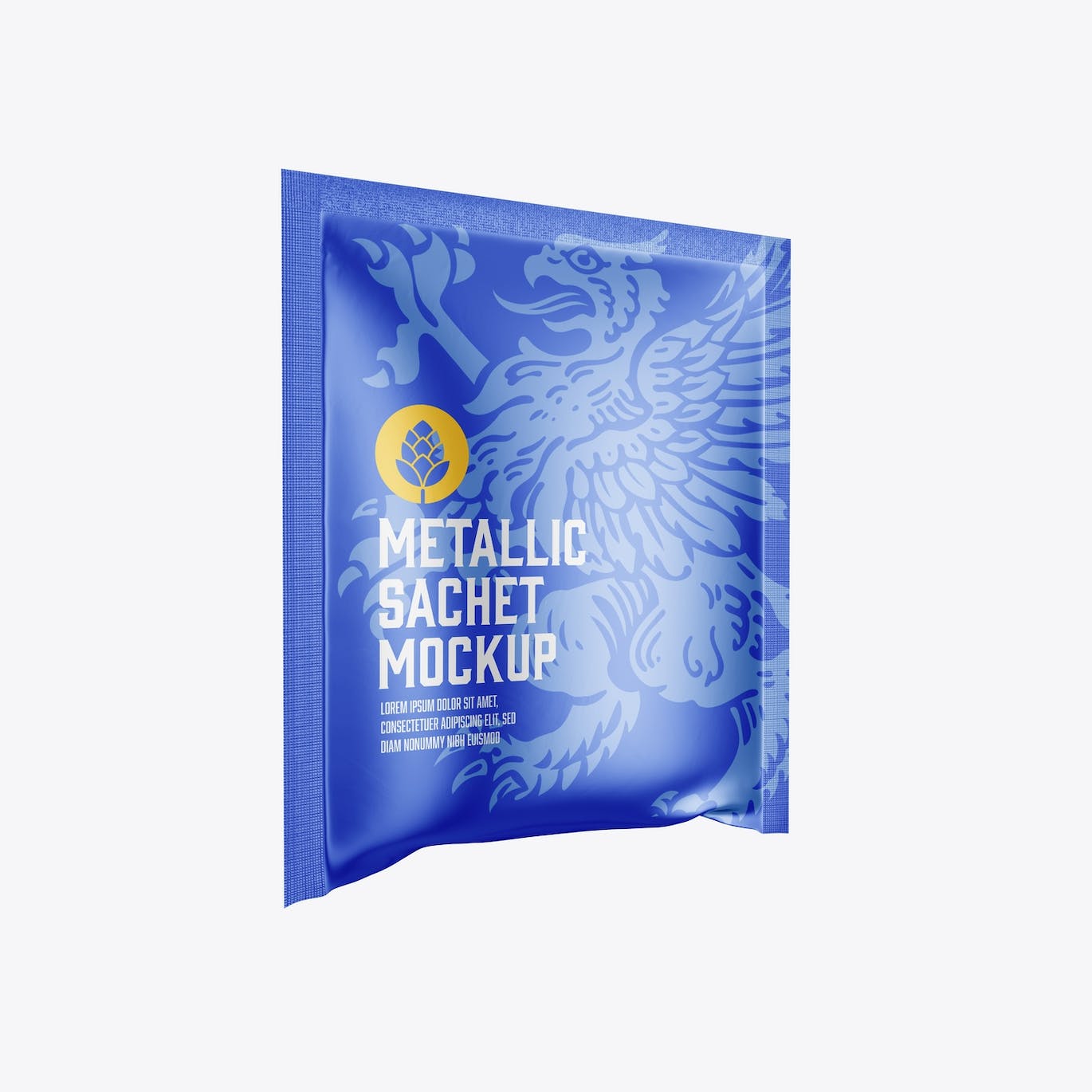 金属材质包装袋设计样机图 Metallic Sachet Mockup 样机素材 sucaiwan.com