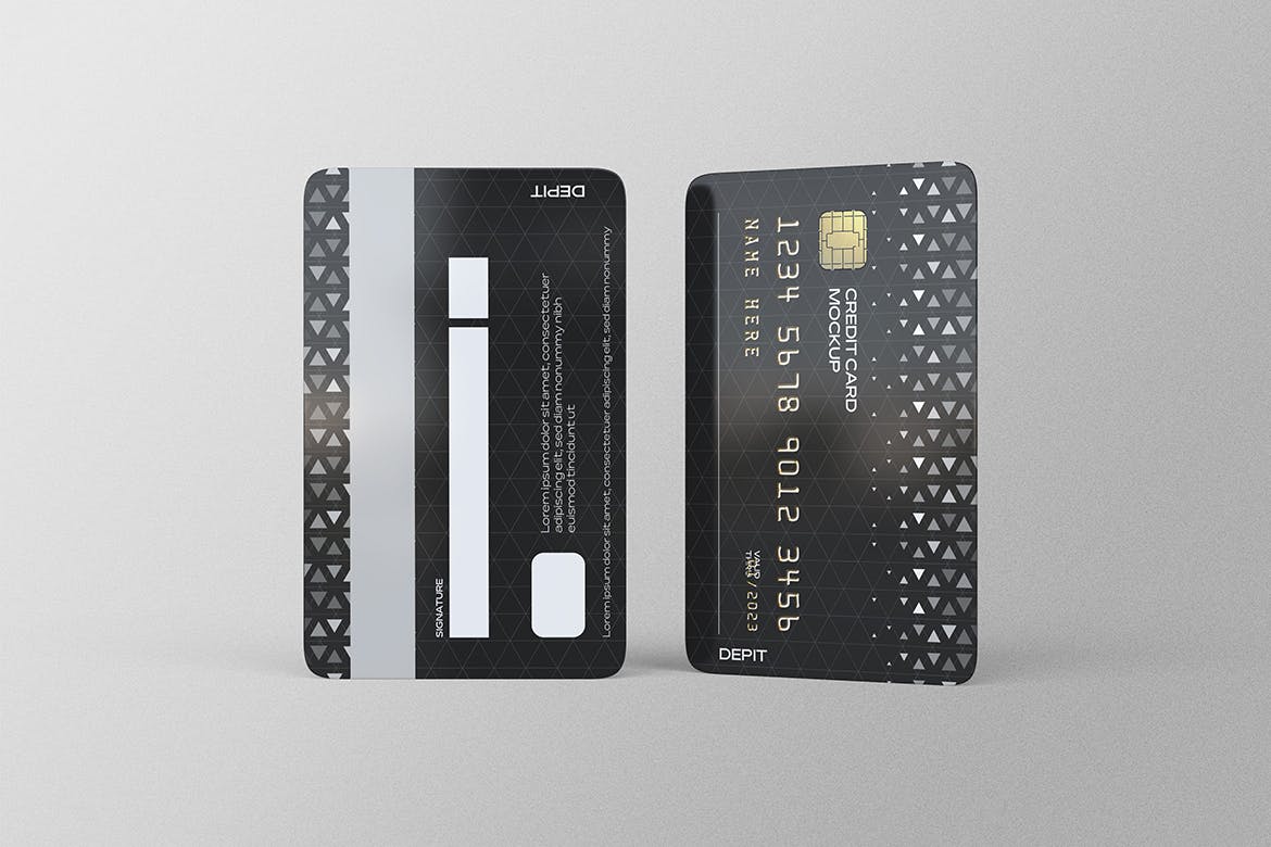 信用卡正反面设计展示样机psd模板 Credit Card Mockups 样机素材 sucaiwan.com