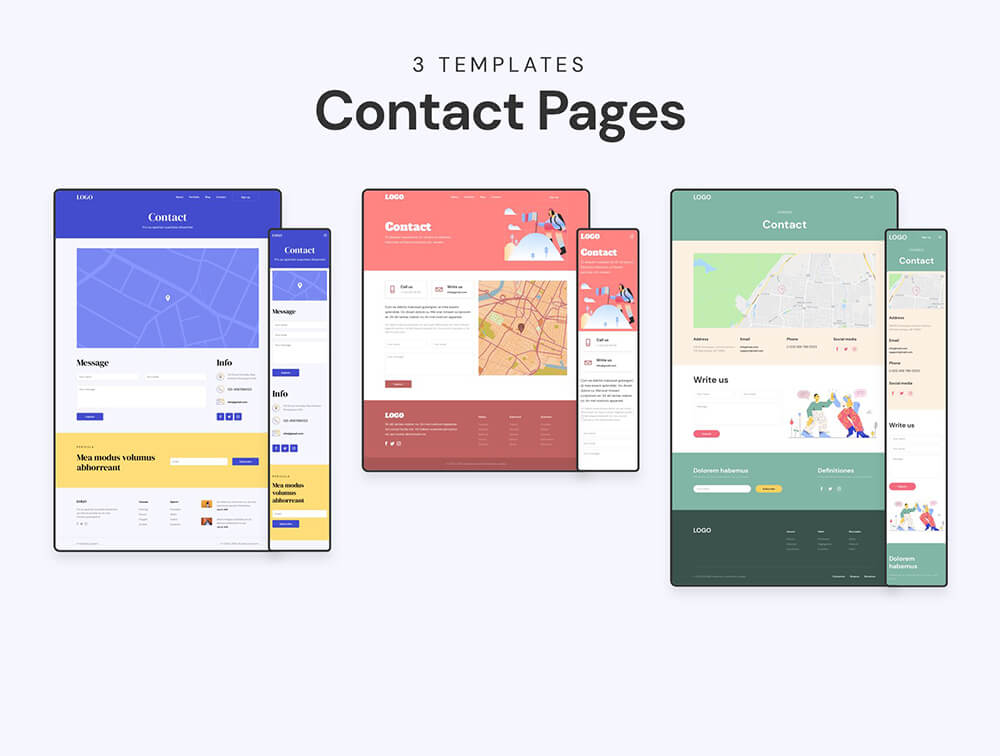 响应式网站页面设计模板 APP UI sucaiwan.com