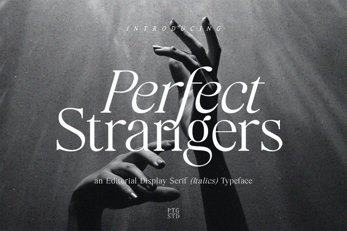 优雅斜体衬线字体素材 Perfect Strangers I Display Elegant serif Italics 设计素材 sucaiwan.com