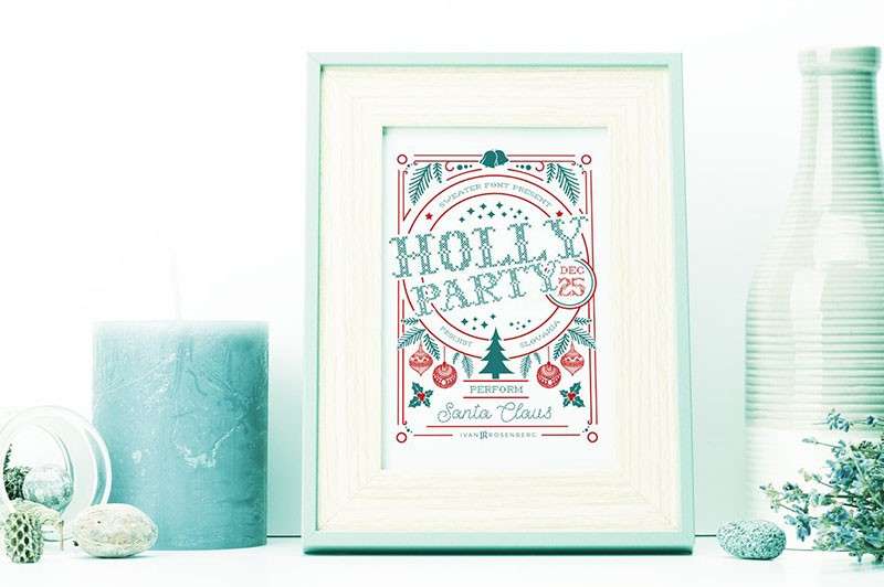 Sweater毛衣针织效果英文字体 设计素材 sucaiwan.com