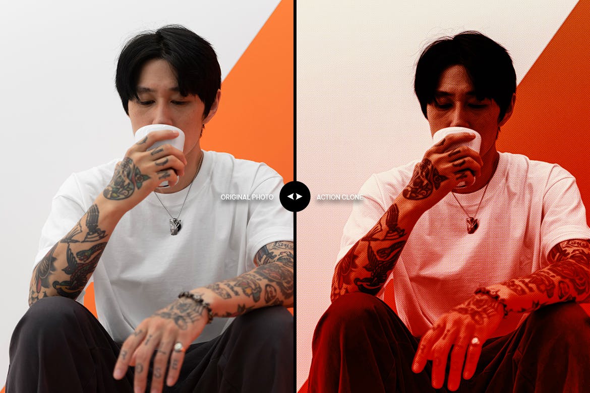 像素艺术半色调效果照片处理PS动作 Vexel Halftone Photoshop Action 插件预设 sucaiwan.com