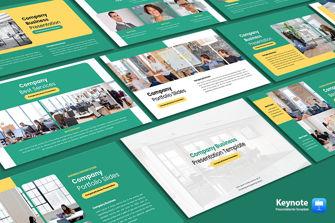 公司业务Keynote幻灯片模板下载 Company Business Persentation Keynote Template 幻灯图表 sucaiwan.com