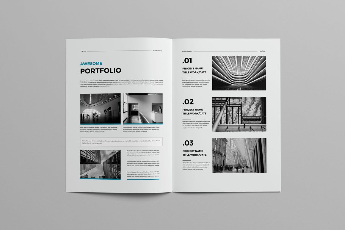 公司简介手册宣传册模板 Business Company Brochure 幻灯图表 sucaiwan.com