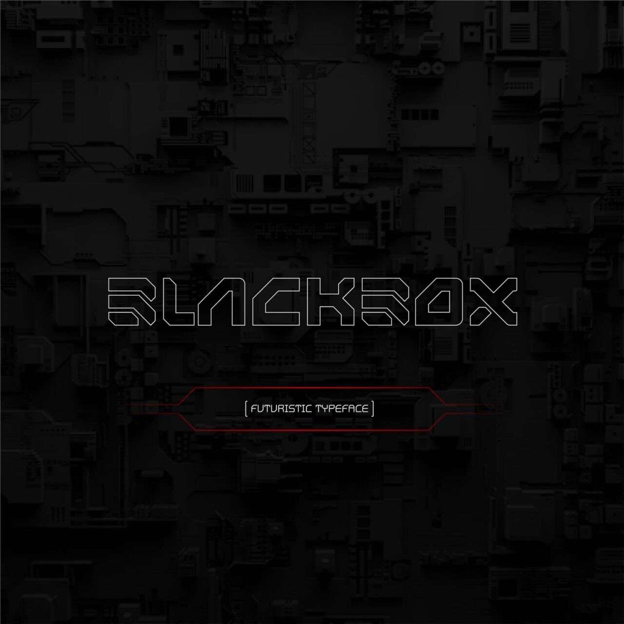 Blackbox赛博科幻英文字体 设计素材 sucaiwan.com