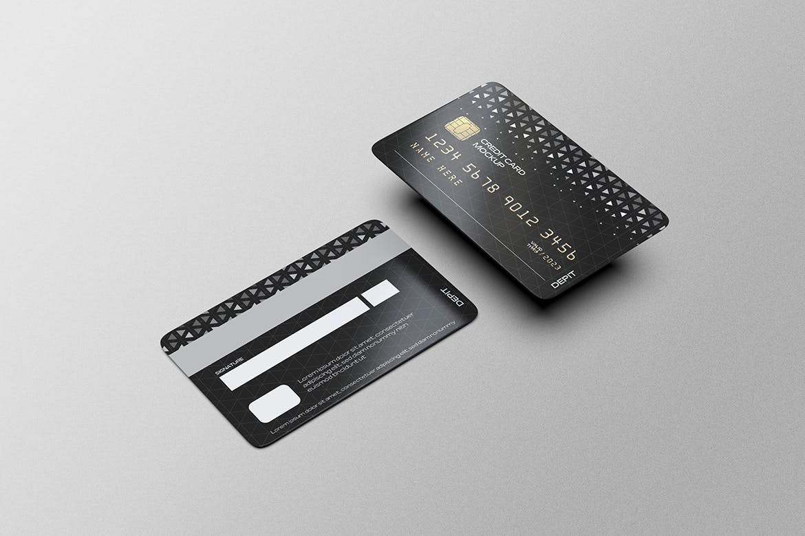 信用卡展示效果图样机psd模板 Credit Card Mockups 样机素材 sucaiwan.com