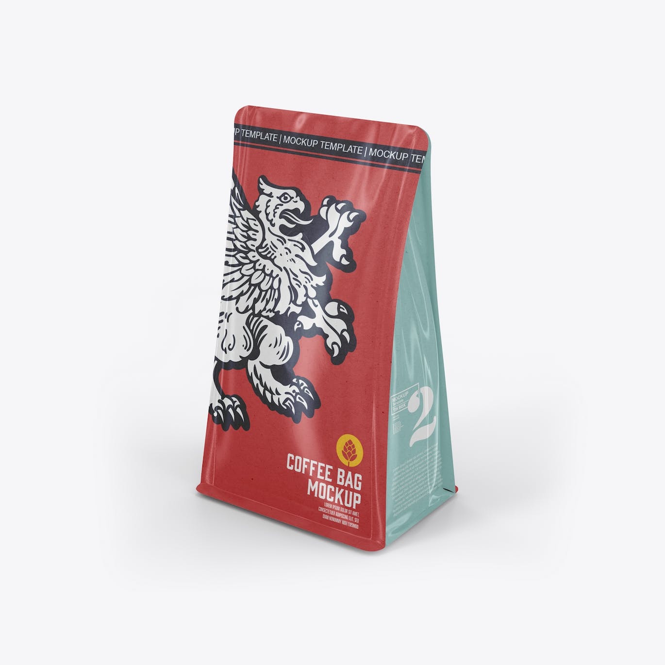 牛皮纸咖啡袋包装展示样机图 Set Kraft Paper Coffee Bag Mockup 样机素材 sucaiwan.com