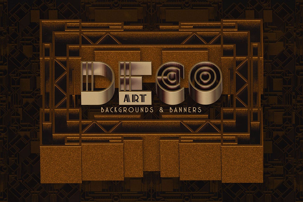 装饰艺术背景和Banner素材 ArtDeco Backgrounds & Banners 图片素材 sucaiwan.com