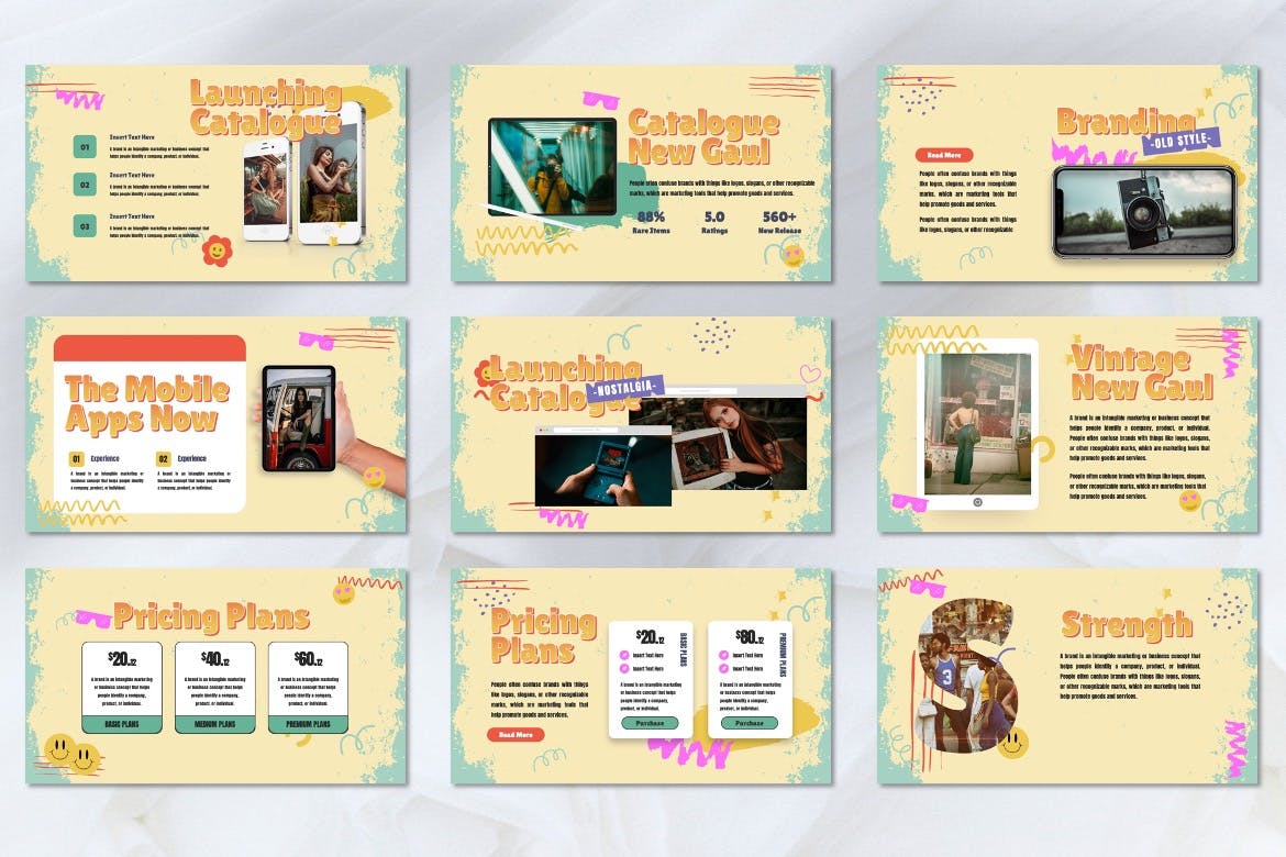 复古风格PPT幻灯片设计模板 Patronz – Retros Powerpoint Template 幻灯图表 sucaiwan.com