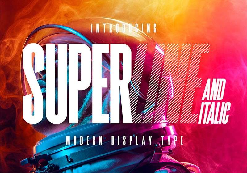 Superline现代醒目的英文字体 设计素材 sucaiwan.com