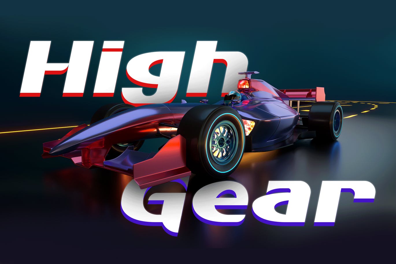 赛车游戏无衬线字体素材 High Gear – Gaming Font 设计素材 sucaiwan.com