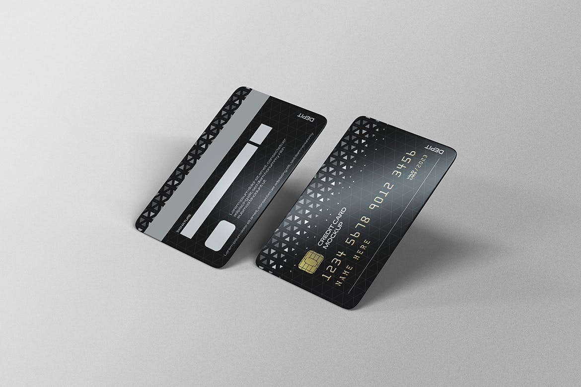 信用卡展示效果图样机psd模板 Credit Card Mockups 样机素材 sucaiwan.com