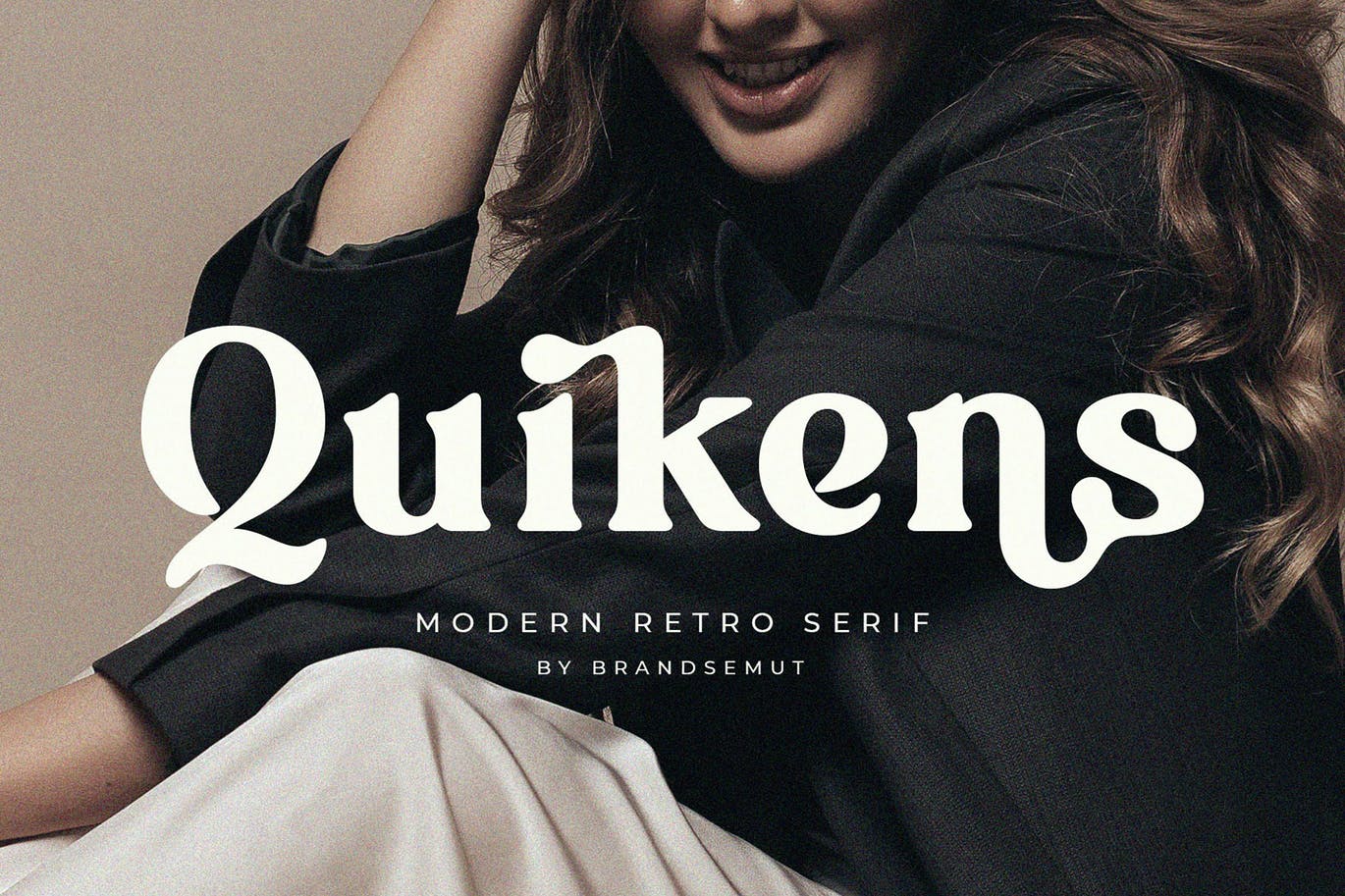 现代复古衬线字体素材 Quikens – Modern Retro Serif 设计素材 sucaiwan.com