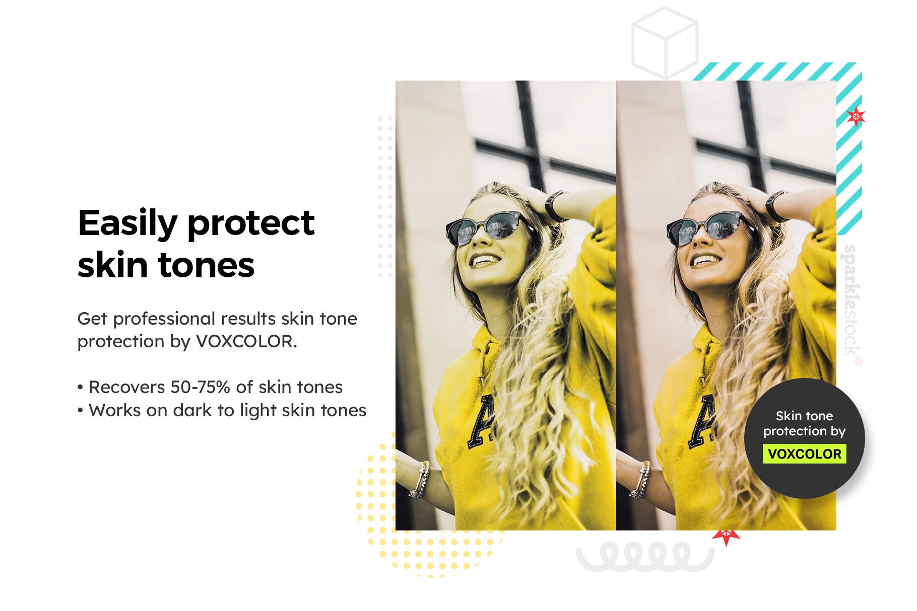 20个夸张怪诞风格街拍亮黄色人像LR预设Lightroom和LUT预设 插件预设 sucaiwan.com