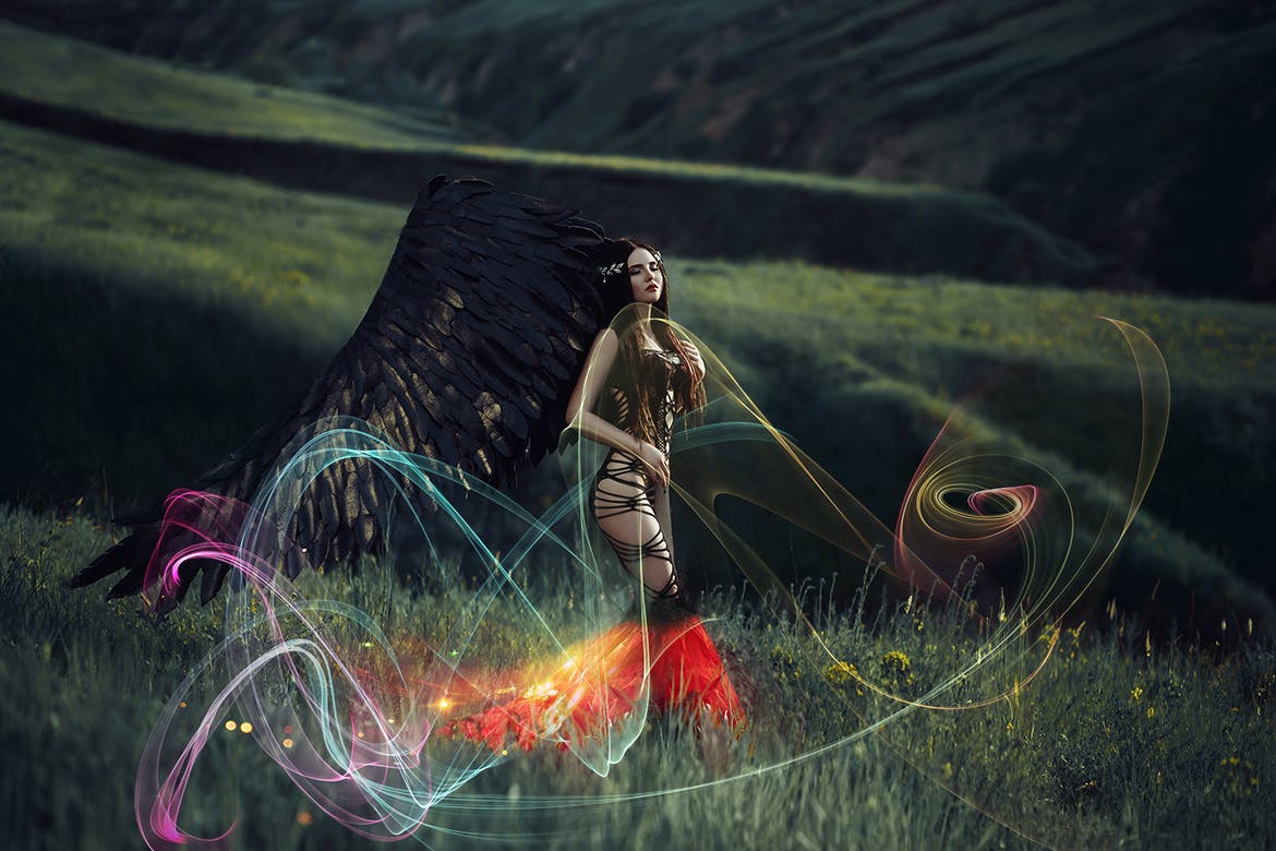50个魔法彩色波浪线条照片叠层背景素材v1 50 Magic Photo Overlays – Vol. 1 图片素材 sucaiwan.com